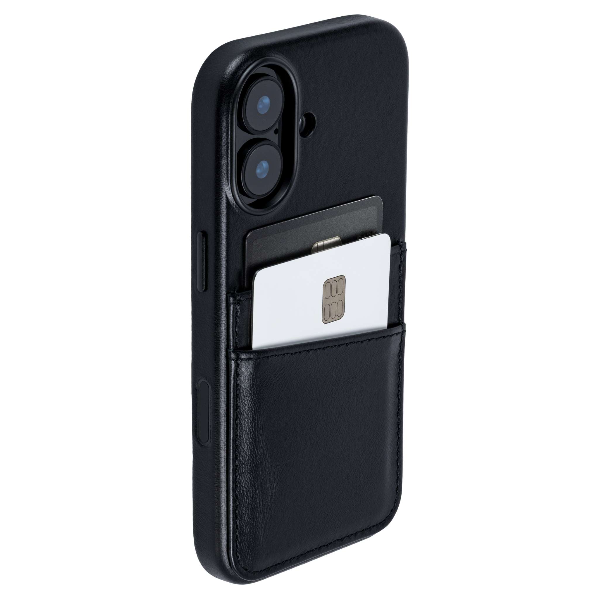 genuine leather m2gl case for iphone 17 with 2 card holder slots
