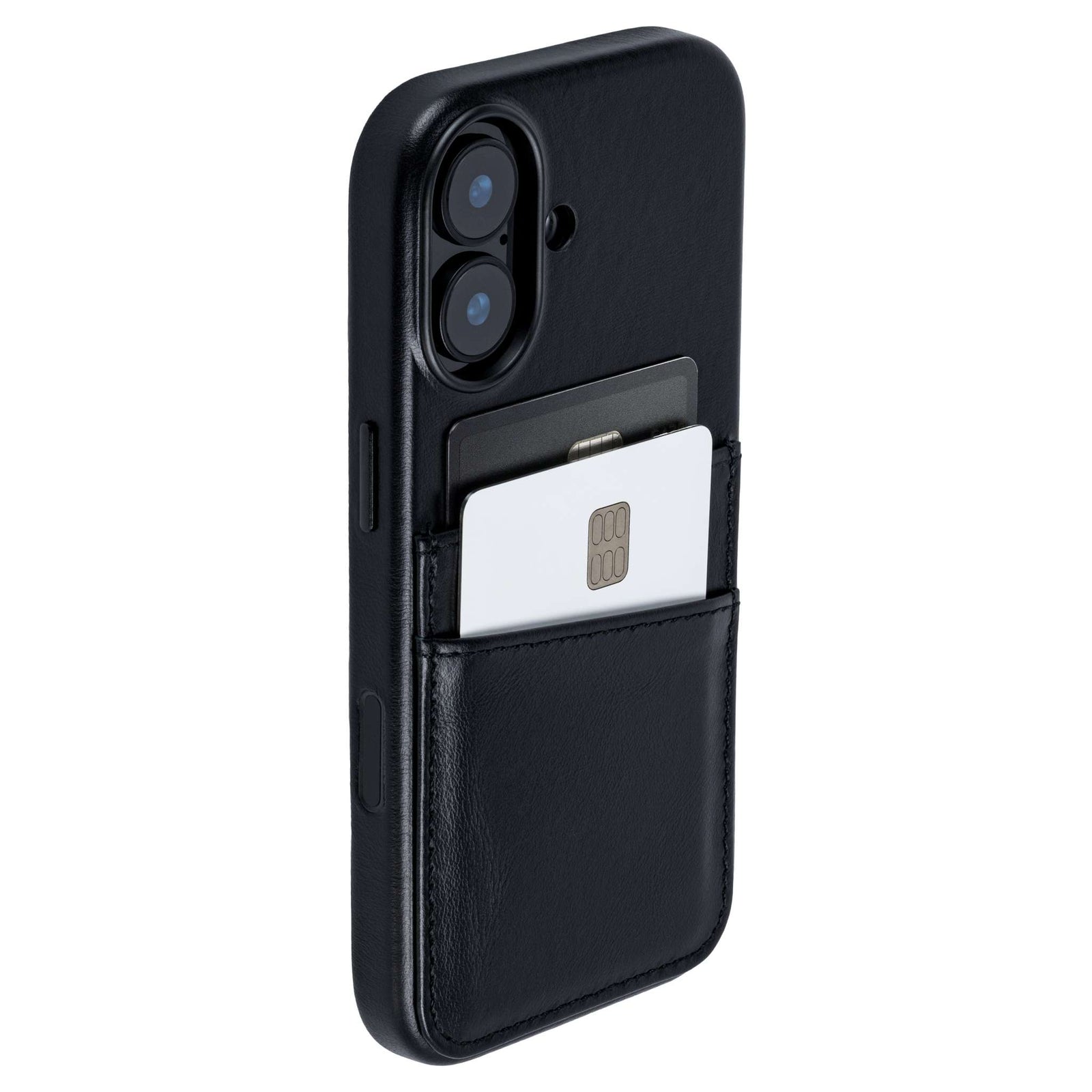 genuine leather m2gl case for iphone 17 with 2 card holder slots