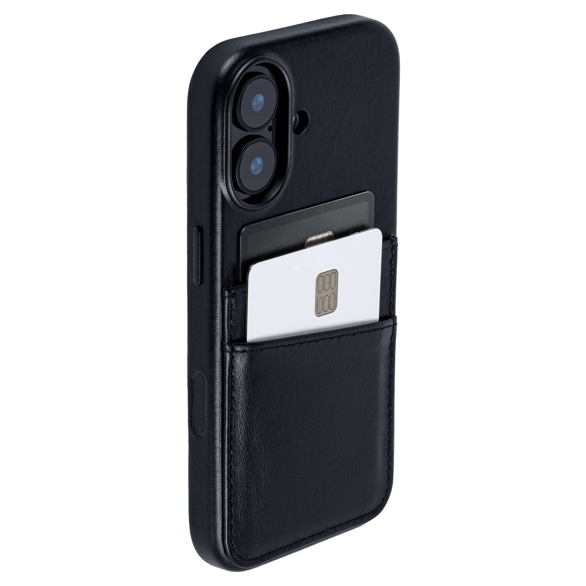 genuine leather m2gl case for iphone 17 with 2 card holder slots