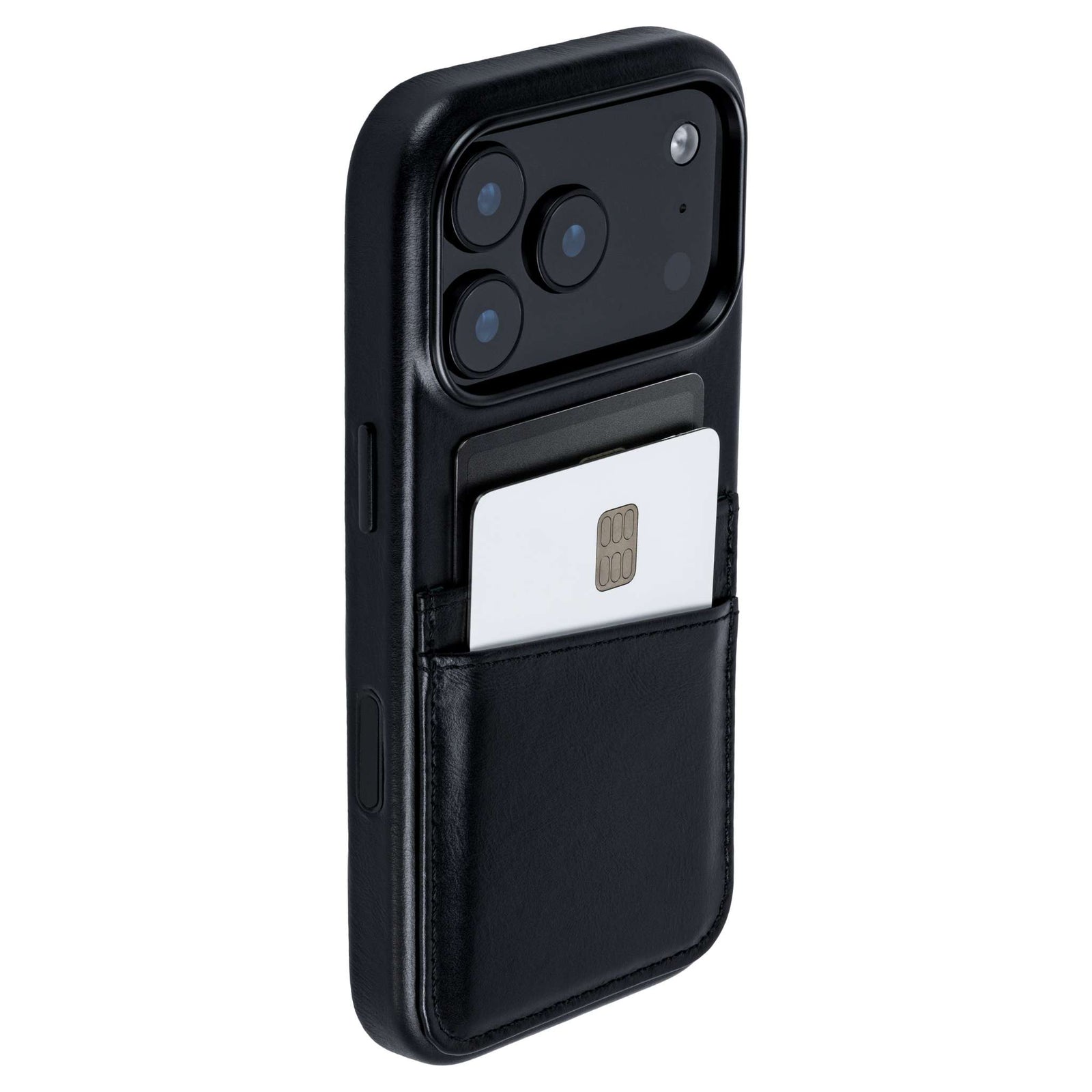 genuine leather m2gl case for iphone 17 pro with 2 card holder slots