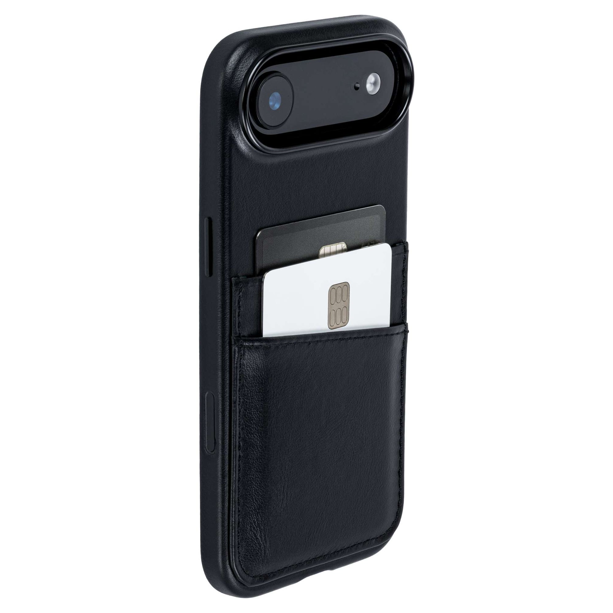 genuine leather m2gl case for iphone 17 air with 2 card holder slots