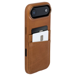 genuine leather m2gl case for iphone 17 air with 2 card holder slots
