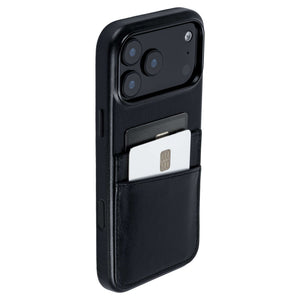 genuine leather m2gl case for iphone 17 pro max with 2 card holder slots