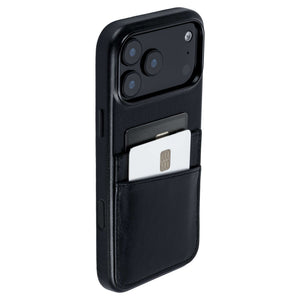 genuine leather m2gl case for iphone 17 pro max with 2 card holder slots