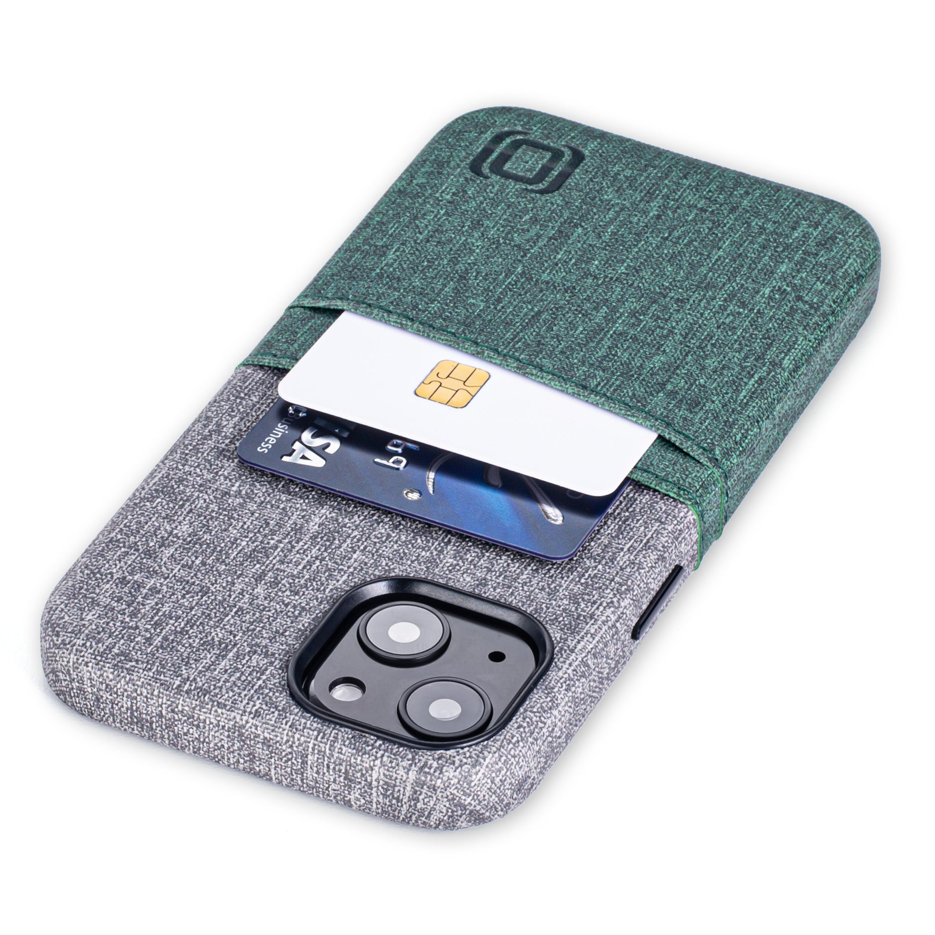 iPhone 13 Luxe M2 Wallet Case [Green/Grey]