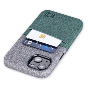 iPhone 13 Luxe M2 Wallet Case [Green/Grey]