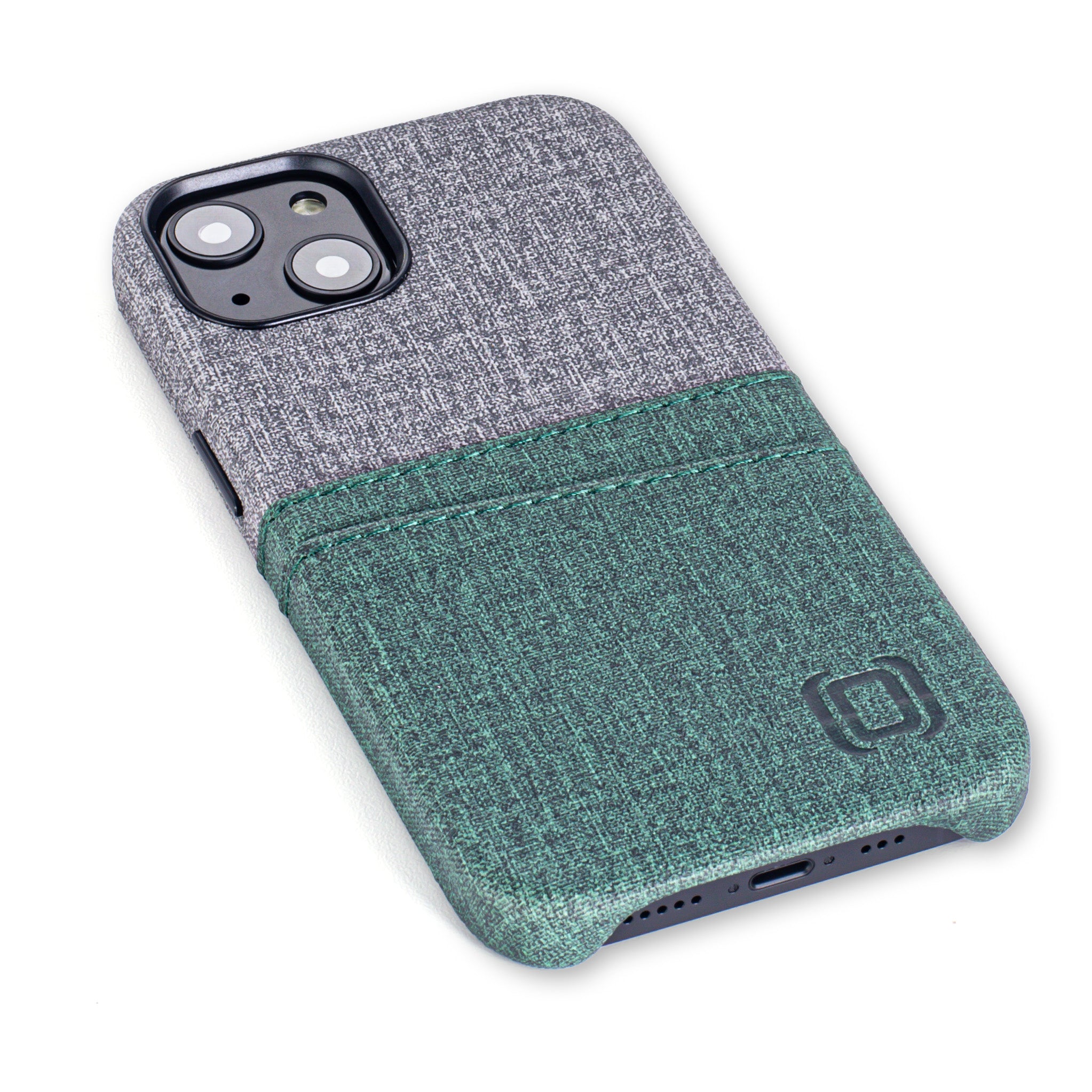 iPhone 13 Luxe M2 Wallet Case [Green/Grey]