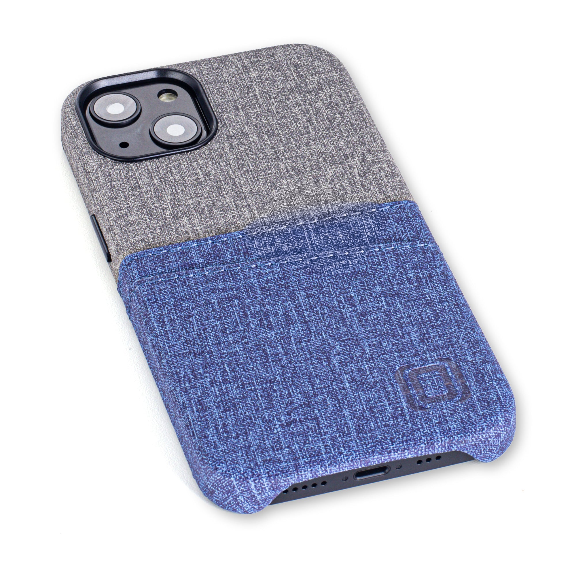 iPhone 13 Luxe M2 Wallet Case [Blue/Grey]