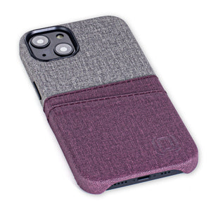 iPhone 13 Luxe M2 Wallet Case [Maroon/Grey]