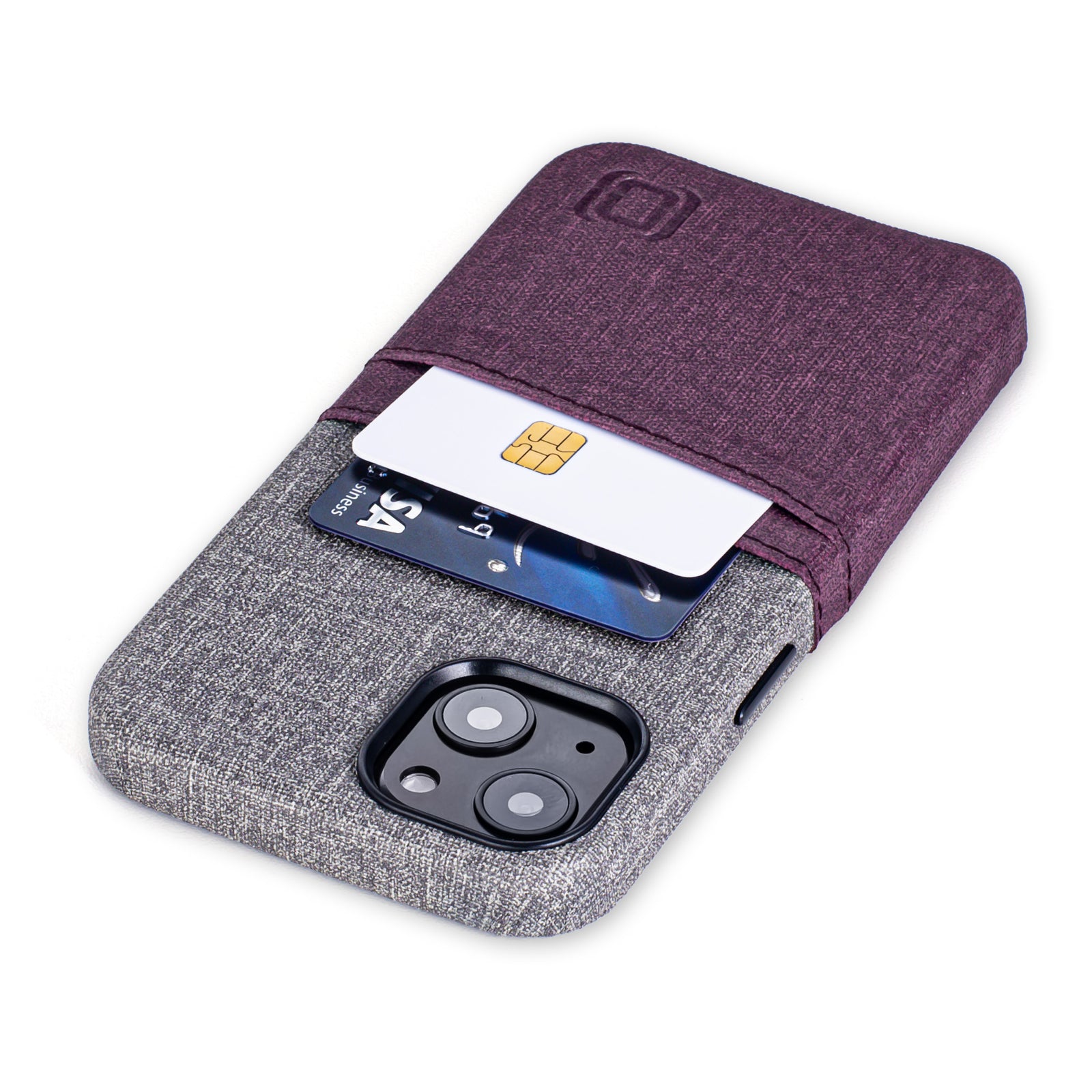 iPhone 13 Luxe M2 Wallet Case [Maroon/Grey]