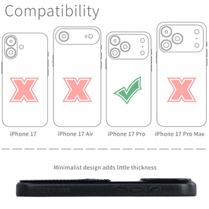 compatibility of the card case with iphone 17 pro (6.3 inch)
