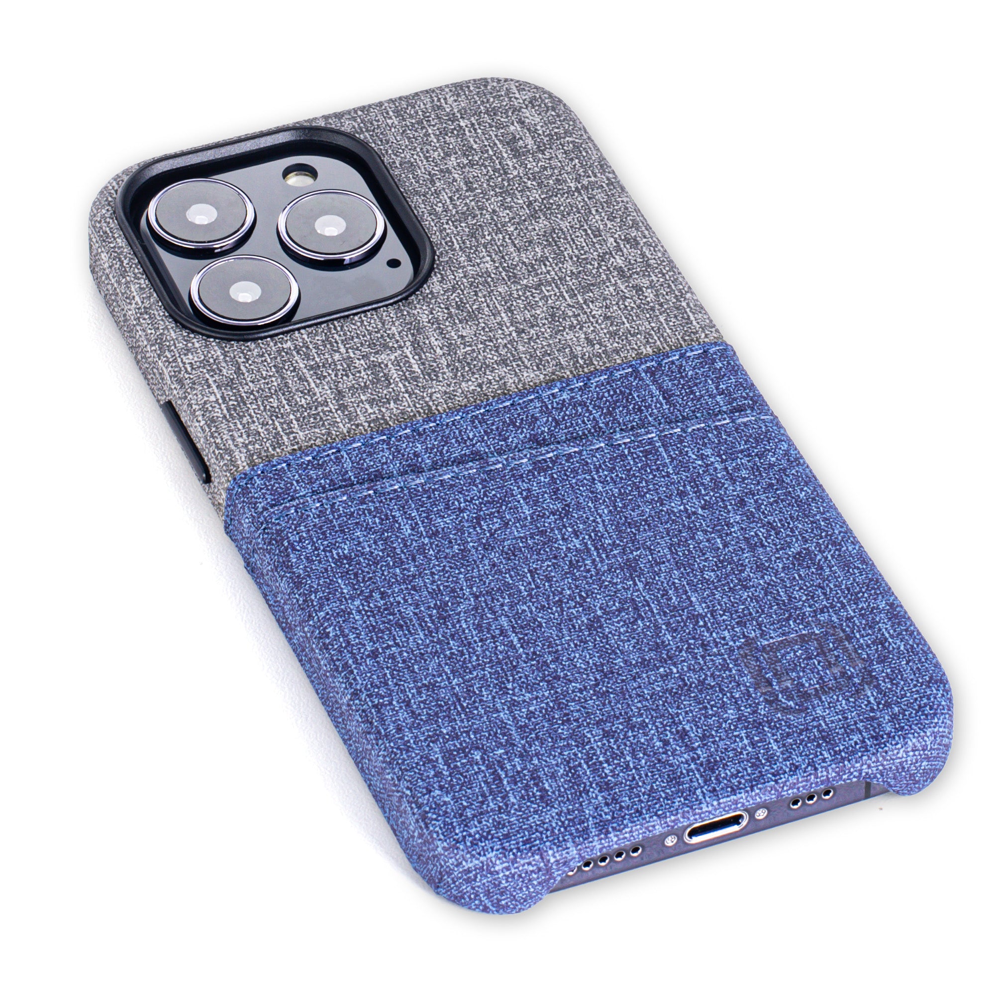 iPhone 13 Pro Luxe M2 Wallet Case [Blue/Grey]