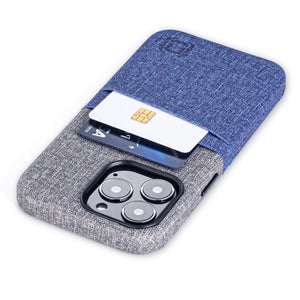 iPhone 13 Pro Luxe M2 Wallet Case [Blue/Grey]