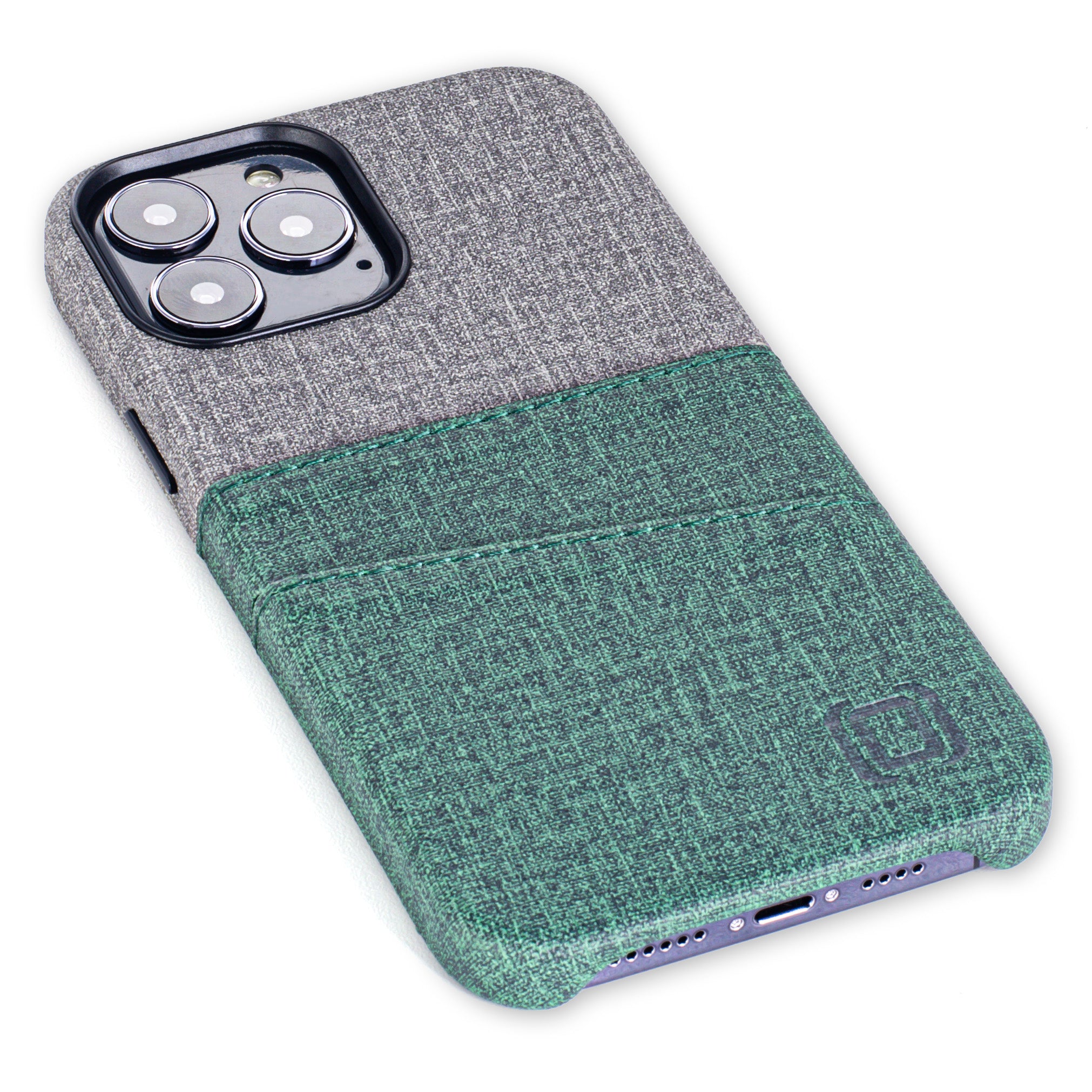 iPhone 13 Pro Max Luxe M2 Wallet Case [Green/Grey]