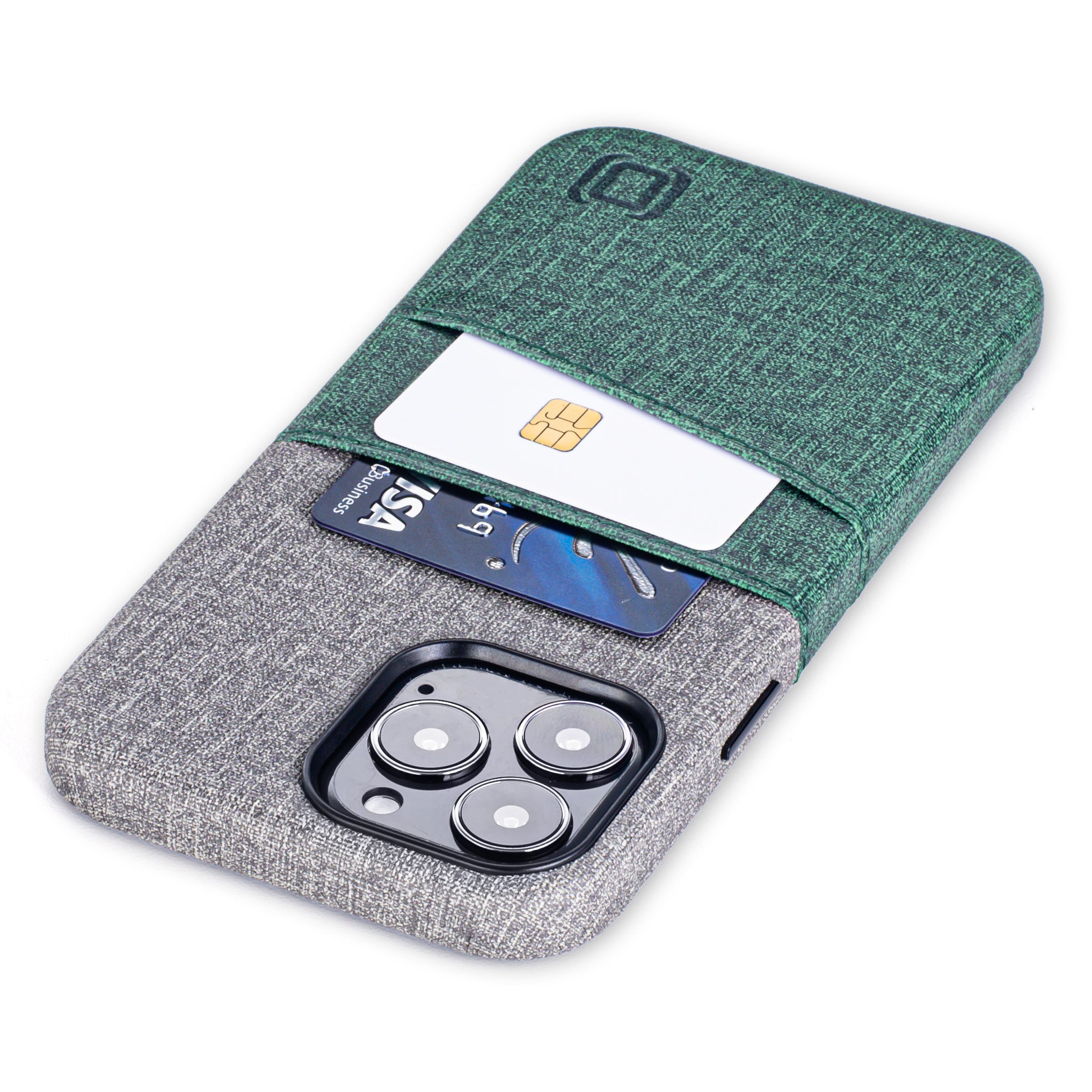 iPhone 13 Pro Max Luxe M2 Wallet Case [Green/Grey]