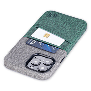 iPhone 13 Pro Max Luxe M2 Wallet Case [Green/Grey]
