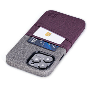 iPhone 13 Pro Max Luxe M2 Wallet Case [Maroon/Grey]