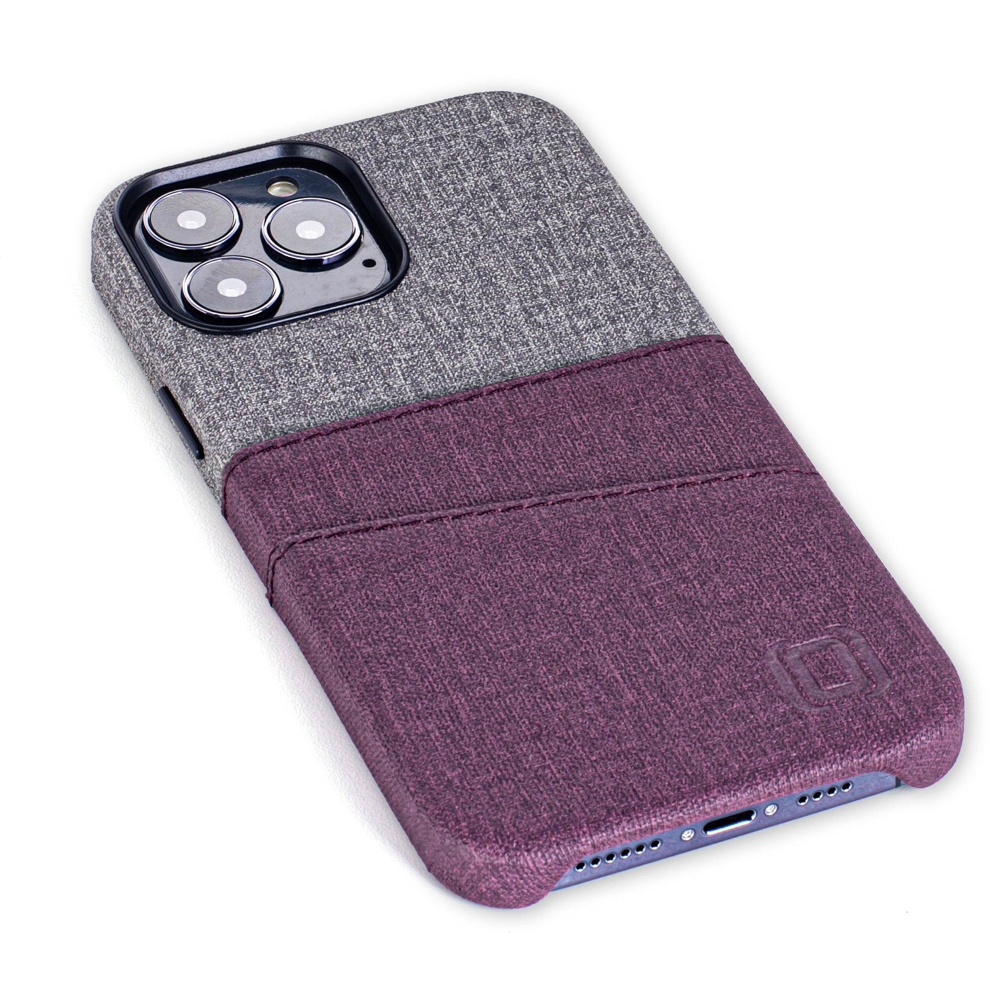 iPhone 13 Pro Max Luxe M2 Wallet Case [Maroon/Grey]