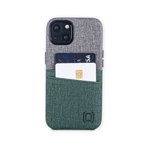 iPhone 13 Luxe M2 Wallet Case [Green/Grey]