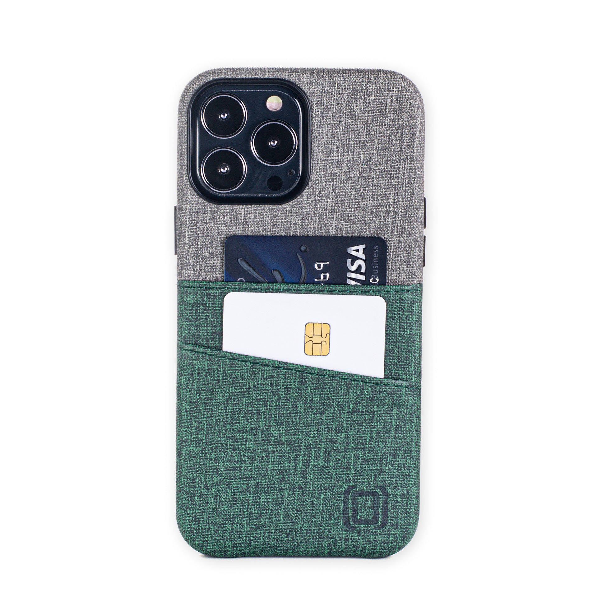 iPhone 13 Pro Max Luxe M2 Wallet Case [Green/Grey]