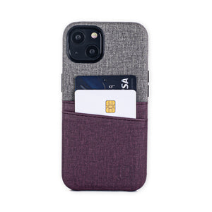 iPhone 13 Luxe M2 Wallet Case [Maroon/Grey]