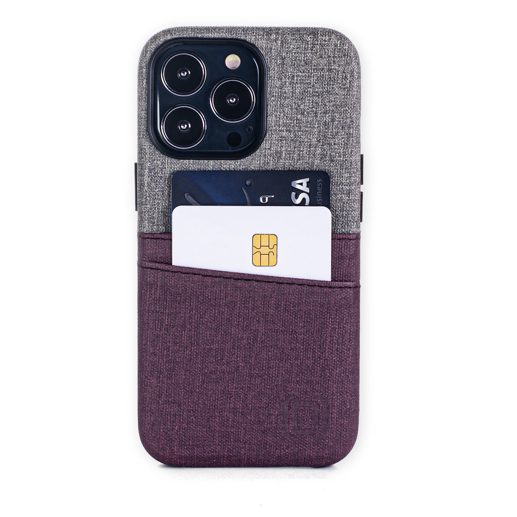iPhone 13 Pro Luxe M2 Wallet Case [Maroon/Grey]