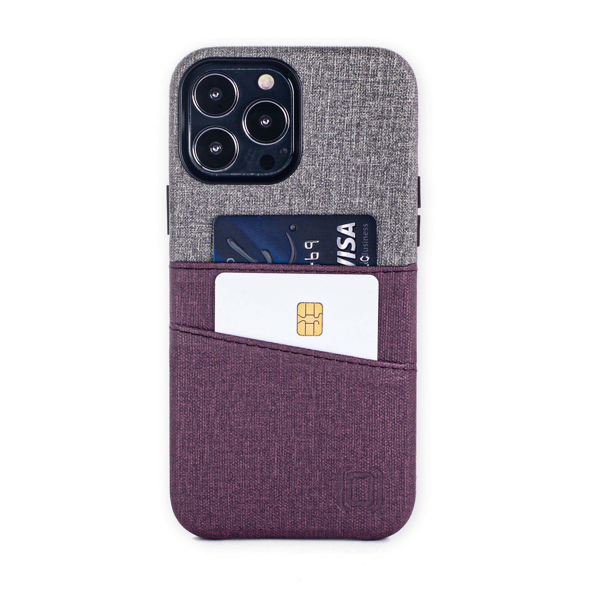 iPhone 13 Pro Max Luxe M2 Wallet Case [Maroon/Grey]