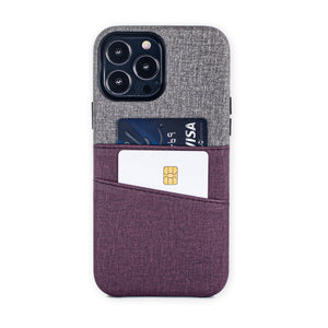 iPhone 13 Pro Max Luxe M2 Wallet Case [Maroon/Grey]