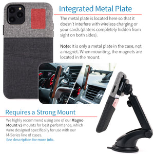 iPhone 11 Pro Luxe M2 Wallet Case [Black/Grey]