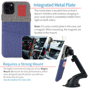 iPhone 11 Pro Luxe M2 Wallet Case [Blue/Grey]