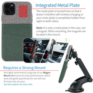 iPhone 11 Pro Luxe M2 Wallet Case [Green/Grey]