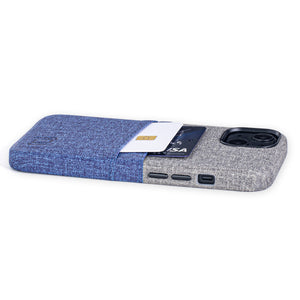iPhone 13 Luxe M2 Wallet Case [Blue/Grey]