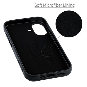 soft microfiber lining to protect the back from scratches, gentle resting spot for your phone