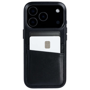 heavy duty stitched on pockets for 2 cards genuine leather wallet iphone case