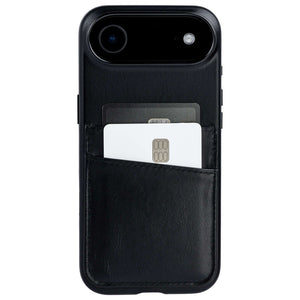 heavy duty stitched on pockets for 2 cards genuine leather wallet iphone case