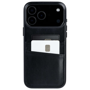 heavy duty stitched on pockets for 2 cards genuine leather wallet iphone case