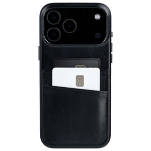 heavy duty stitched on pockets for 2 cards genuine leather wallet iphone case