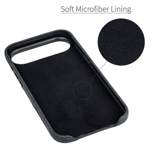 soft microfiber lining offering soft landing spot for iphone