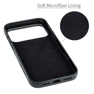 soft microfiber lining offering soft landing spot for iphone