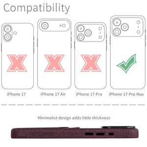 compatibility of the card case with iphone 17 pro max (6.9 inch)