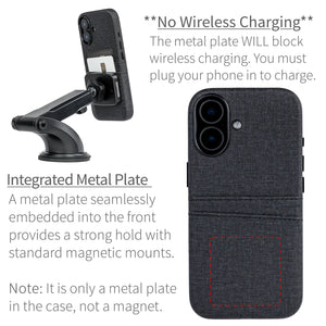 integrated metal plate location allowing for mangetic mounting