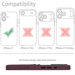 compatibility of the card case with iphone 17 (6.1 inch)