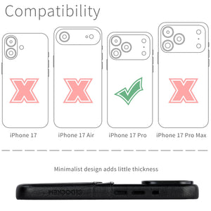compatibility of the card case with iphone 17 pro (6.3 inch)