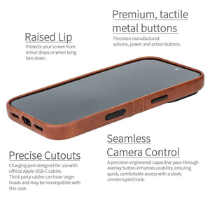M2 Exec Card Case for iPhone 17 Pro - Brown