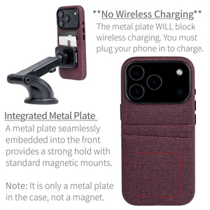 integrated metal plate location allowing for mangetic mounting