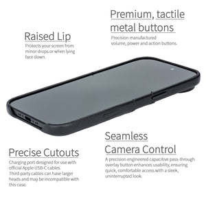easy to use camera button, metal tactile buttons raised lip around edge for protection