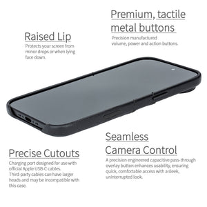 easy to use camera button, metal tactile buttons raised lip around edge for protection