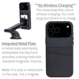 integrated metal plate location allowing for mangetic mounting
