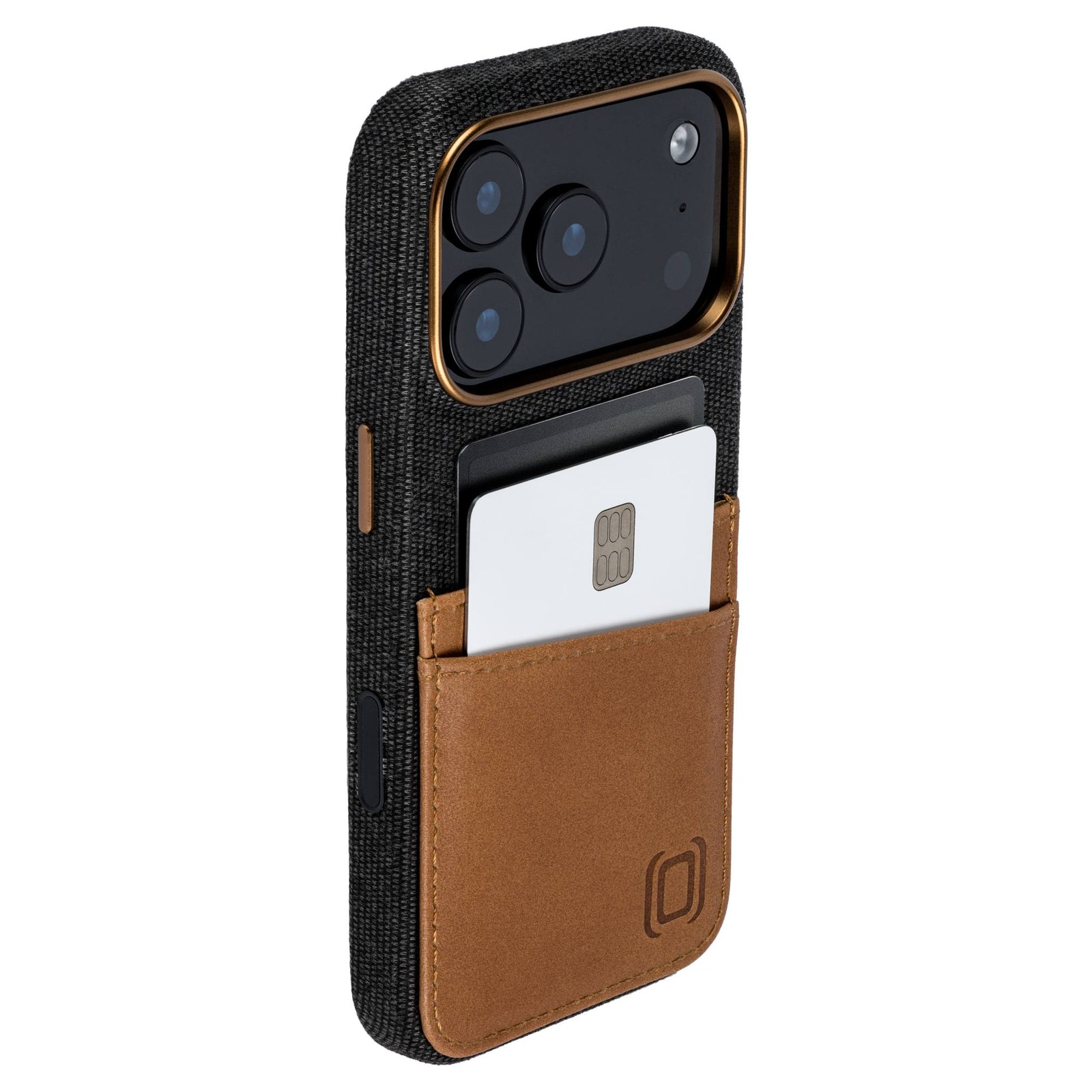 genuine leather fabric case for iphone 17 pro max with 2 card holder slots