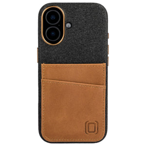 heavy duty stitched on pockets for 2 cards genuine leather wallet iphone case